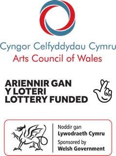 Arts Council of Wales Lottery funded logo